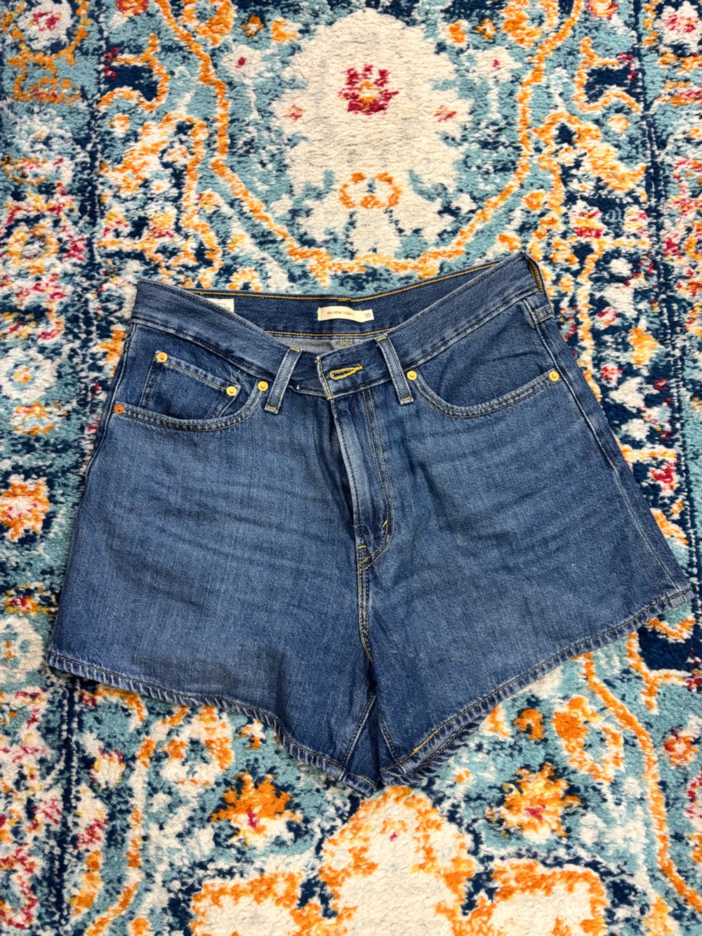 Levi's High-Rise Denim Shorts in Blue
